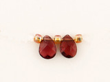 5x4mm Brown Spinel Faceted Pears, 2 Count
