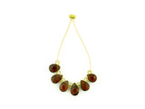 6 Count 4x5mm Brown Red Spinel Faceted Pears