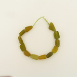 Varied Sizes Green Serpentine Matte Nuggets, 10 Count (Closeout)