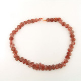 African Sunstone Polished Smooth Side Drilled Pebbles, 47 Count