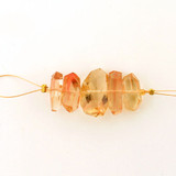 Oregon Sunstone Faceted Side Drilled Nuggets, 5 Count