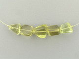 5 Count Varied Size Lemon Topaz Faceted Nuggets
