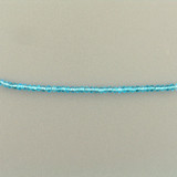 3mm Swiss Blue Topaz Multi-Faceted Rondelles, 37 Count