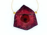 Pink Tourmaline Polished Slice, 1 Count