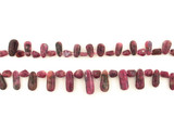 55 Count Graduated Dark Pink Tourmaline Smooth Drops And Pebbles 1 Of A Kind