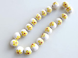 11mm Yellow Ceramic Flower Rounds, 20 Count (Closeout)