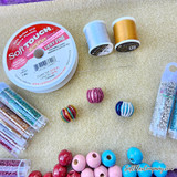 10mm Assorted Colors Ceramic Round Beads, 10 Count