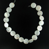 20mm White Pearl Coins, 22 Count