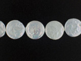 20mm White Pearl Coins, 22 Count