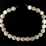 16mm Peach Pearl Coins, 22 Count