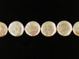 16mm Peach Pearl Coins, 22 Count