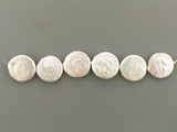 20mm White Pearl Coins, 6 Count