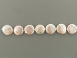 16mm Peach Pearl Coins, 7 Count