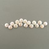 12-16mm Ivory Pearl Top Drilled Coins, 16 Count
