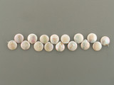 12-16mm Ivory Pearl Top Drilled Coins, 16 Count