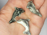35x24mm Dolphin Ceramic Bead, 1 Count