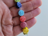 11mm Multicolor Ceramic Spiral Beads, 20 Count