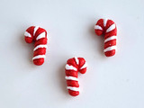 8x13mm Candy Cane Ceramic Teeny Tiny Bead, 1 Count