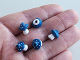 9x11mm Mushroom Ceramic Teeny Tiny Bead, 1 Count