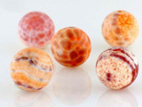 25 Count 16mm Fire Agate Polished Rounds