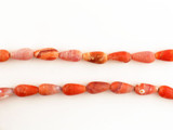25 Count 15x8mm Fire Agate Polished Pears