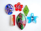 Mystery Size, Shape, and Color Murano Style Glass Pendant, 1 Count
