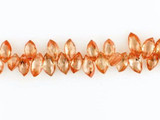 7x4mm Champagne CZ Faceted Marquises, Approx 86 Count