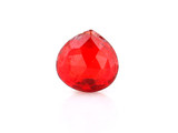 15x15mm Orange Cz Faceted Pear, 1 Count
