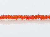 2x2mm Orange Cubic Zirconia Rondelles, 250 Count