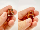 Halloween Holiday or Fall Themed Brown Owl Ceramic Beads For Playful Jewelry Making (Closeout)