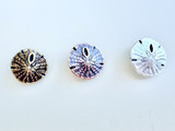 17mm Assorted Metals Sand Dollar Button, 1 Count