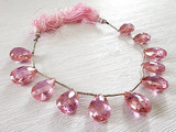 16-18mm Pink CZ Faceted Pear, 11 Count