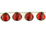15-19mm Orange Cz Faceted Pear, 8 Count