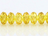 53 Count 6mm Citrine Cz Faceted Rondelles