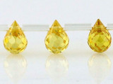 25 Count 7 X 5mm Citrine Cz Faceted Briolettes