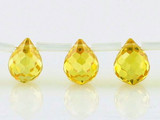 20 Count 9 X 7mm Citrine Cz Faceted Briolettes
