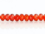 4mm Garnet CZ Faceted Rondelles, 78 Count