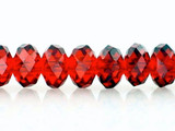 6mm Garnet CZ Faceted Rondelles, 53 Count
