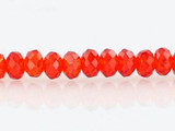 4mm Orange CZ Faceted Rondelles, 78 Count