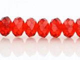 6mm Orange CZ Faceted Rondelles, 53 Count