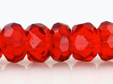 8mm Orange CZ Faceted Rondelles, 40 Count