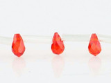 5x3mm Orange CZ Faceted Briolettes, 30 Count