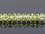 78 Count 4mm Peridot Cz Faceted Rondelles