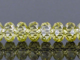 53 Count 6mm Peridot Cz Faceted Rondelles