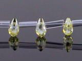 30 Count 5 X 3mm Peridot Cz Faceted Briolettes