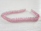 6mm Pink CZ Faceted Rondelles, 53 Count