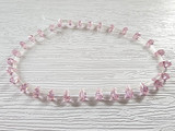 5x3mm Pink CZ Faceted Briolettes, 30 Count