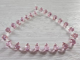 7x5mm Pink CZ Faceted Briolettes, 25 Count