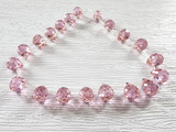 9x7mm Pink CZ Faceted Briolettes, 20 Count