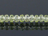 4mm Apple Green CZ Faceted Rondelles, 78 Count